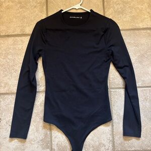 Abercrombie & Fitch Black Long Sleeve Bodysuit